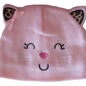 Carter's Baby Cute Pink Cat Winter Knit Hat